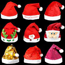 Christmas Christmas hat decoration Women Santa Claus hat Adult Childrens festival dress Costume Girl Decorations