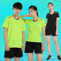 New mens and womens sports uniform air volleyball table tennis tennis training suit short sleeve custom printing summer breathable quick dry