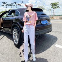 Montomi Casual Sports Suit Women 2022 Summer New Loose Fashion Breathable Sweat short sleeves Two sets
