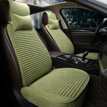 Car seat cushion single-piece four-season universal full-enclosed linen three-piece set single fart pad summer free buckwheat