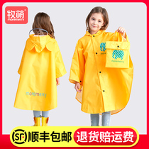 Childrens raincoats female parents and children ponchos kindergarten children schoolbags boys school clothes whole body