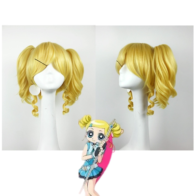 taobao agent Wig, yellow mini-skirt, ponytail, cosplay