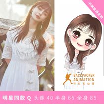 Q version of the hand-drawn avatar design couple cartoon character image Live photo comic fixed illustration four-grid comic