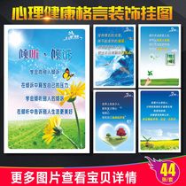 Mental health maxims for primary and secondary school students Education wall charts Consultation room decoration rules and regulations Posters Posters Slogans