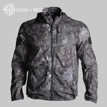 Mens outdoor summer ultra-thin waterproof and breathable tactical skin coat windproof breathable wear-resistant sports coat windbreaker New