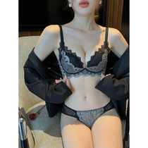 Sexy underwear women's small breasts gather thick bra without steel ring breast upper rest adjustable lace bra set