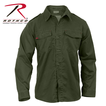 Rothco Vintage Fatigue retro washed olive green casual work shirt spring and autumn coat 2568