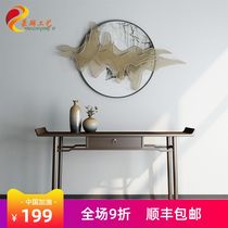 New Chinese style office three-dimensional wall hanging parts Wrought iron mountain shadow dining room hanging creative living room bedroom entrance wall decoration