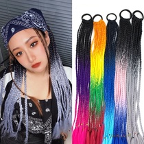 Dirty braid wig childrens finished twist braid colorful dirty braid artifact head rope ponytail fiber colorful tide braid