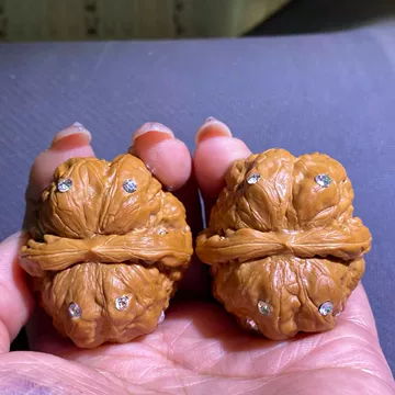 48蛤蟆头 クルミ文玩核桃 文玩核桃 蛤蟆? 48蛤蟆头 クルミ文玩核桃