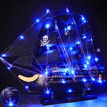 Solid Wood pirate ship big sail boat model handicraft living room home decoration jewelry creative birthday gift