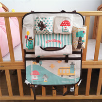 Korean large cute cartoon baby bedside bag baby diaper bottle supplies bed side finishing storage bag