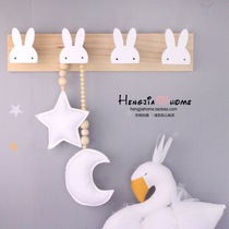 ins Nordic coat rack adhesive hook Wall Creative clothes hook childrens room wall hanging hanger free of holes