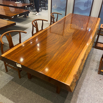 Okan solid wood board log tea table tea table table table desk walnut bar flower whole desk clearance 2 meters