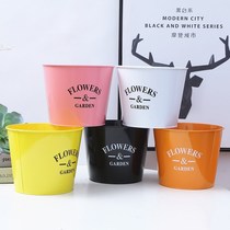 Pastoral retro old tin bucket European flower pot creative multi-meat iron barrel Green rose storage flowers green plant Basin