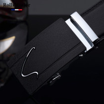 Laus Famous high-end brand mens leather belt genuine leather automatic buckle pure cow leather belt Korean version pants with trend