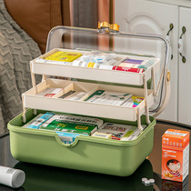 Medical box family large-capacity student dormitory emergency medical box drug multi-layer storage kit