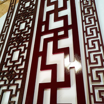 PVC hollow Chinese porch partition ceiling carved line decoration solid wood antique flower grid border ceiling ceiling shed line