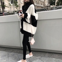 Lazy style sweater cardigan jacket 2021 new spring and autumn loose Korean version early autumn coat large size womens bf