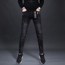 2022 black jeans Mens boomer spring and autumn style slim fit pants casual 100 hitch summer thin mens pants