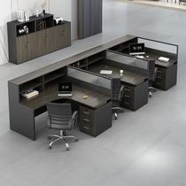 Staff office desk and chair combination simple modern screen deck 4 6 positions financial office office furniture
