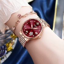 Swiss watch ladies womens automatic mechanical watch fashion openwork real diamond luminous waterproof official website new womens watch