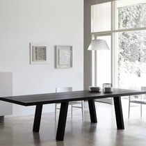 Nordic Light Luxury Solid Wood Conference Long Table Modern Simple Desk Creative Designer Workbench Log Negotiation Table