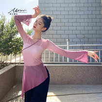 Xizijia classical dance body rhyme gradient yarn clothing Art examination dance clothing Women elegant ancient style practice clothes performance tops