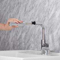 Corollio pull-out surface basin hot and cold tap K-76602T-4-CP unpack installation