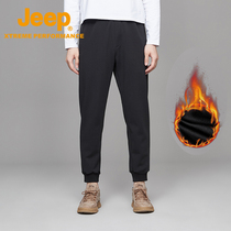JEEP Jeep Charge Pants Men's Winter Winter Cold Soft Shell Fleece Men's Pants Group Purchase Warm Plus Cashmere Thickened Windproof Pants