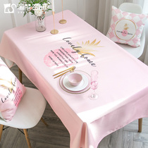 Nordic modern simple cotton linen tea table tablecloth waterproof and oil-proof disposable tablecloth rectangular tablecloth table mat