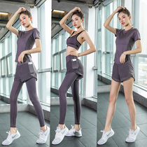 Sports suit women Summer loose thin quick dry short sleeve top outdoor morning running clothes gym yoga suit