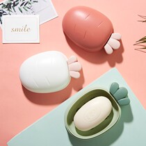 Soap box personality creative with lid cute large soap box toilet drain storage box home cartoon soap holder