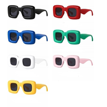 momobobi new personality big frame glasses European and American fashion box sunglasses trend candy color styling glasses tide