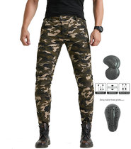 Cross-border explosive camouflage jeans motorcycle jeans riding anti-drop straight pants camouflage Four Seasons high-bomb men and women