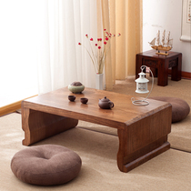 Solid wood tatami coffee table Japanese-style bay window table Antique piano table Chinese Sinology Calligraphy and painting balcony low table