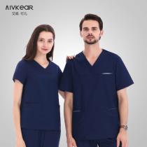 Ai Wei Ke Er surgical clothes short sleeve wash clothes clothes pet hospital doctor work clothes men and women