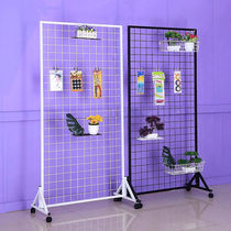 Landing iron mesh frame vertical socks display stand kindergarten works grid shelf accessories rack