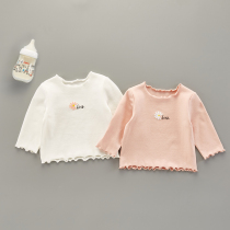 Baby base shirt autumn coat female baby long sleeve T-shirt cotton spring and autumn children 2 one year old girl early autumn clothes