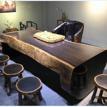 Tea table tea table solid wood whole log ebony board table and chair combination mahogany purple gold book table kung fu tea
