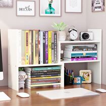 Small student multilayer telescopic bookcase for childrens bookshelf desktop shelve desk on simple desk