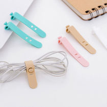 Beamline with data line accommodating line winder headphone headphone wire winder fixed buckle mobile phone charging wire network wire silicone gel