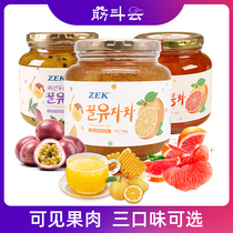 South Korea imports ZEK original fruit grapefruit tea 1 KG canned fruit tea jam