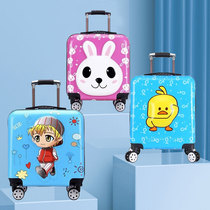 Childrens cartoon luggage trolley case 20 inch boy universal wheel suitcase small yellow duck boarding case custom logo