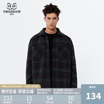 CHINISM CH autumn plaid shirt mens Tide brand loose High Street American casual long sleeve shirt coat