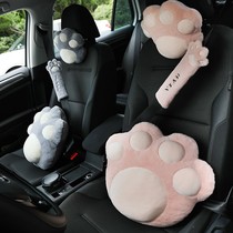 Car plush headrest cute cat claw car neck pillow pillow womens car supplies wholesale fashion decoration