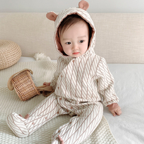 Baby bao pi yi romper Spring and Autumn and Winter Men baby children pa fu out hold clothes newborn clothes onesies