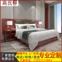 Express hotel furniture Standard room Twin bed Apartment Guest room Full set hotel bedside table Custom rental room Bed Economy