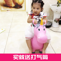 Babi Elf Childrens Mount Jumping Inflatable Jumping Unicorn Plus Thick 100% Non-toxic Safe
