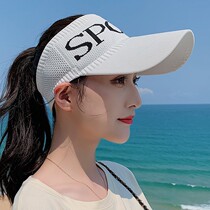 Korean version of womens summer sun hat outdoor sunscreen duck tongue empty top hat large cornice running sunscreen hat spring and summer sports hat